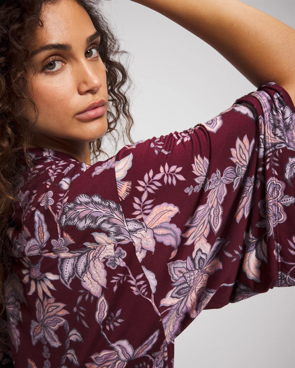 Short Robe - PAISLEY SPLENDOR PLUM | Soma Women