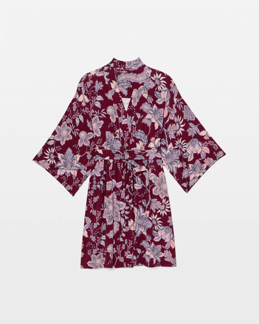Short Robe - PAISLEY SPLENDOR PLUM | Soma Women