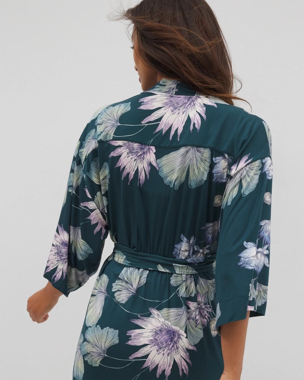 Short Robe - HAVEN BOTANICAL DARK SEA | Soma Women