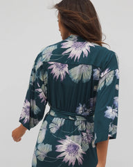 Short Robe - HAVEN BOTANICAL DARK SEA | Soma Women
