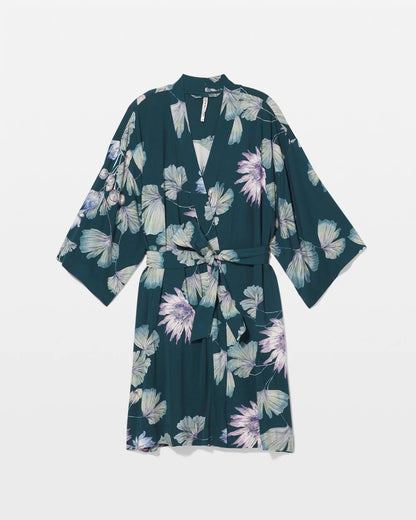 Short Robe - HAVEN BOTANICAL DARK SEA | Soma Women