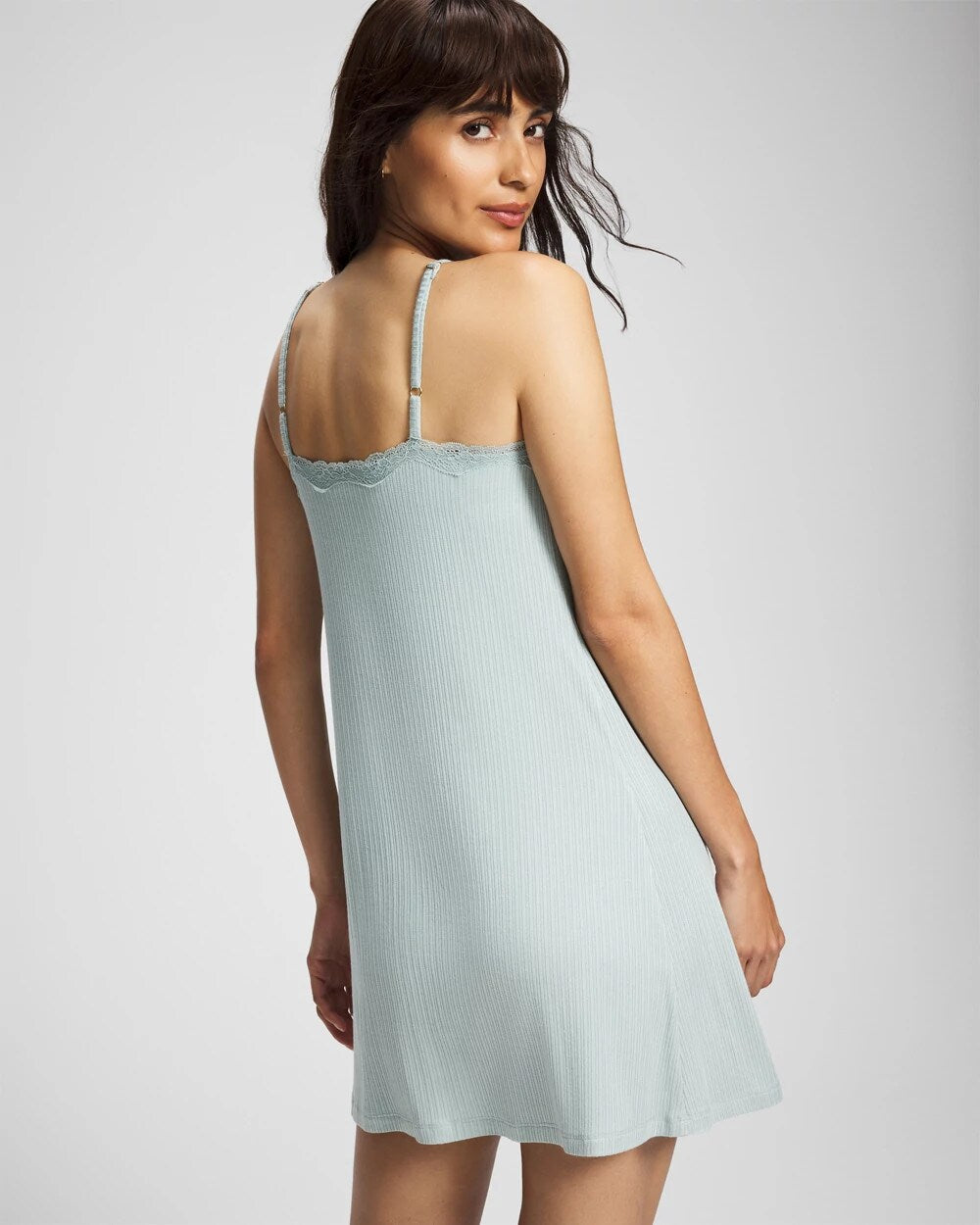 Pointelle Chemise - GREEN MIST | Soma Women
