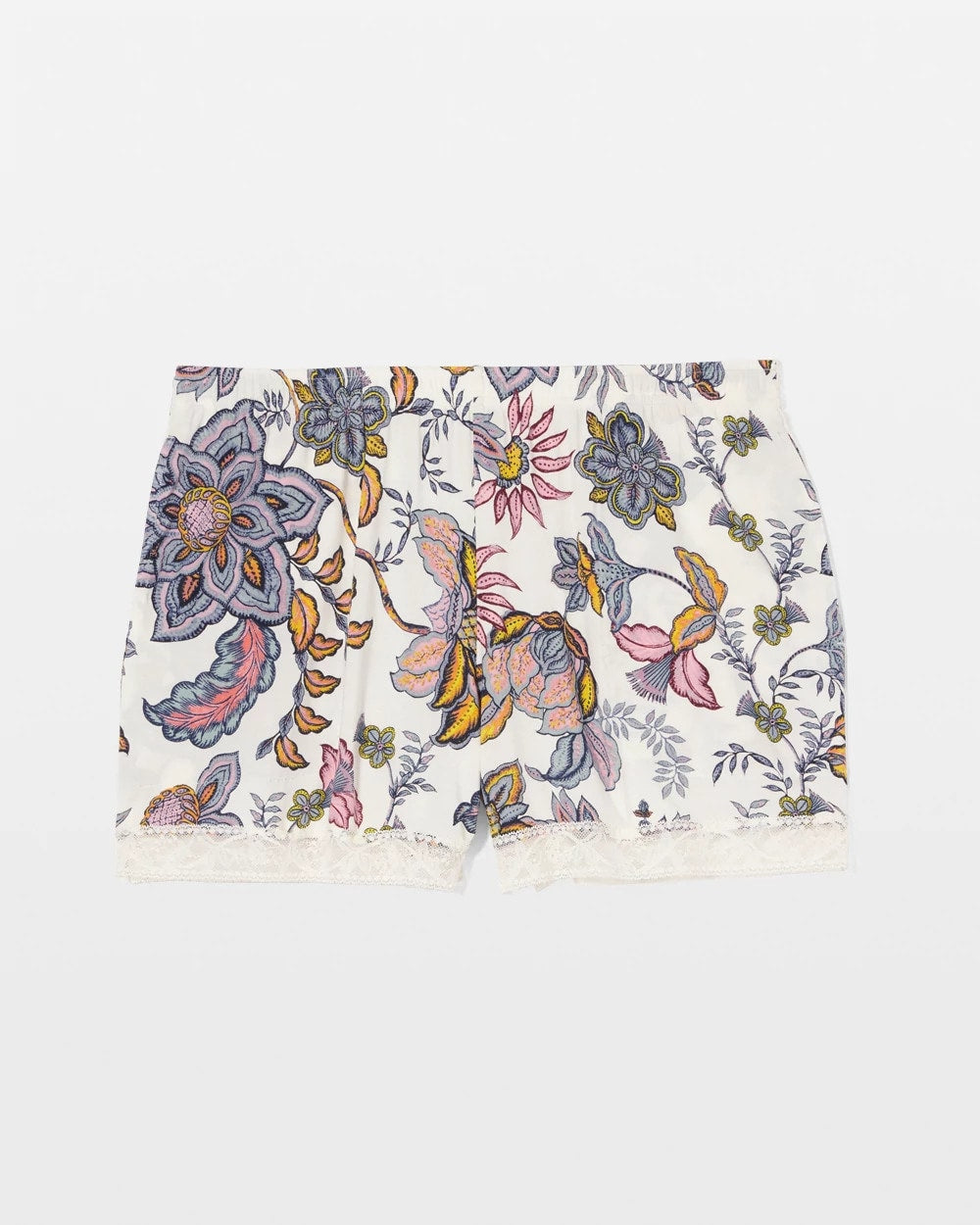 Lace-Trim Pajama Shorts - PAISLEY SPLENDOR CHAMP | Soma Women