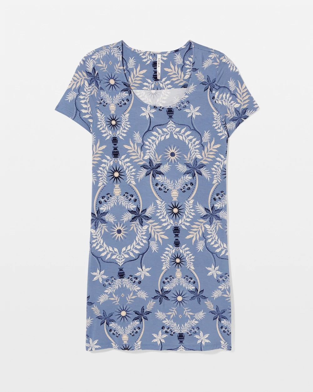 Short Sleeve Scoop Neck Sleepshirt - BOTANICAL TILE SUNDOWN | Soma Women