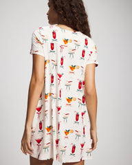 Short Sleeve Scoop Neck Sleepshirt - MERRY MIXES CHAMP | Soma Women