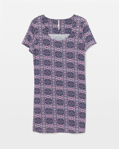 Short Sleeve Scoop Neck Sleepshirt - HAVEN TILE MINI LILAC WIN | Soma Women