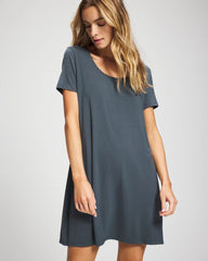 Short Sleeve Scoop Neck Sleepshirt - PETROL | Soma Women