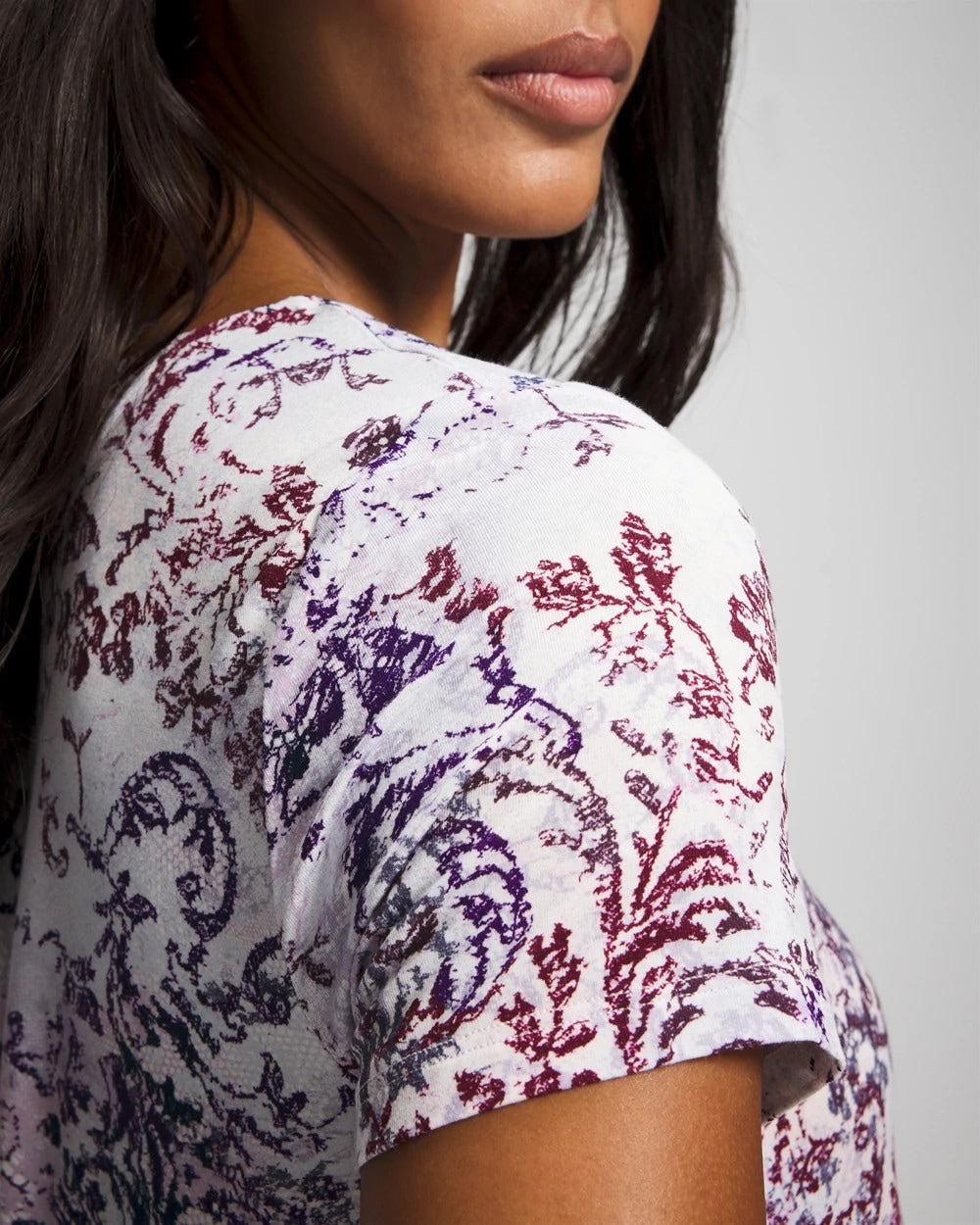 Short Sleeve Scoop Neck Sleepshirt - LACE HARMONY LILAC | Soma Women
