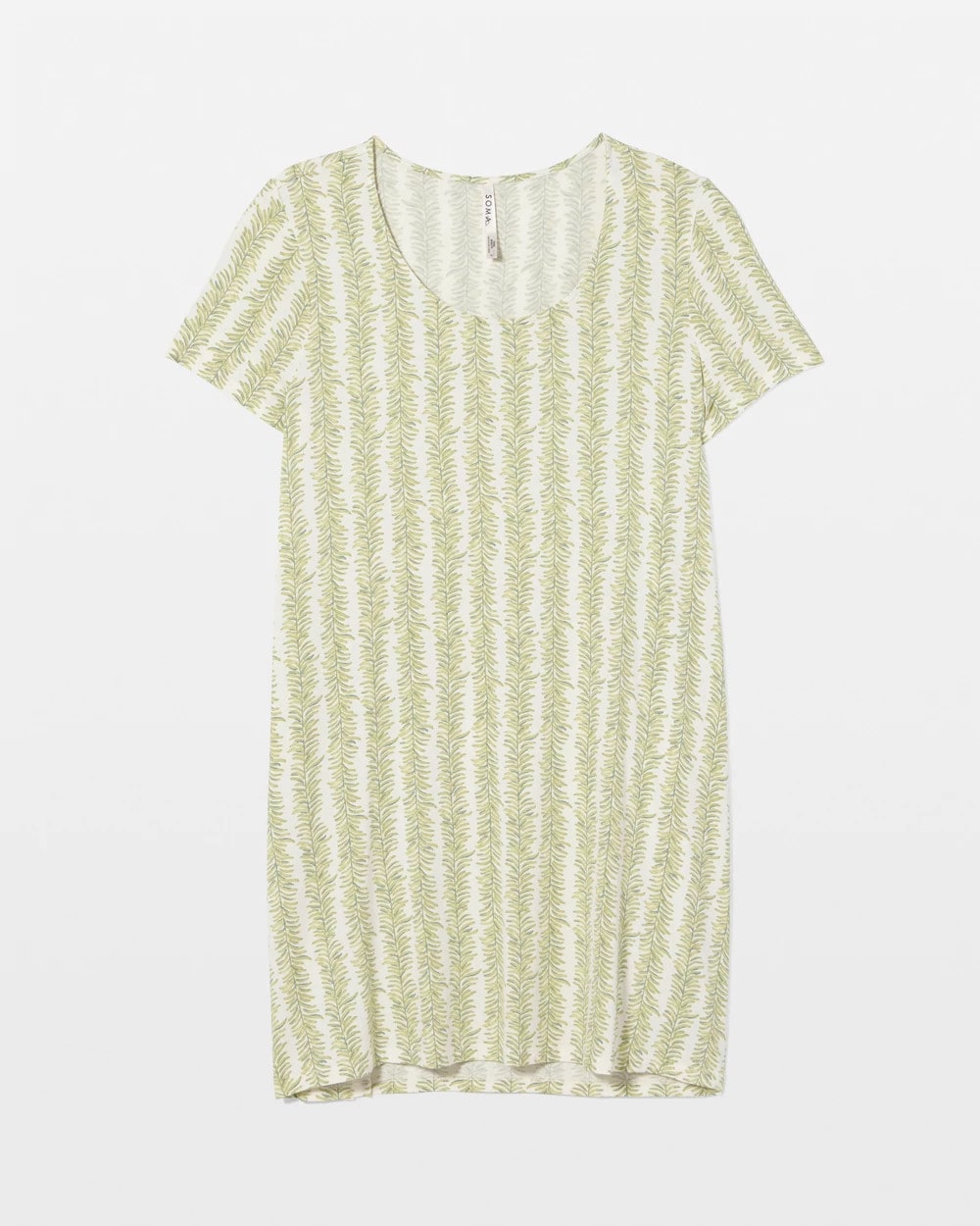 Short Sleeve Scoop Neck Sleepshirt - CHILL STRIPE CHAMPAGNE | Soma Women