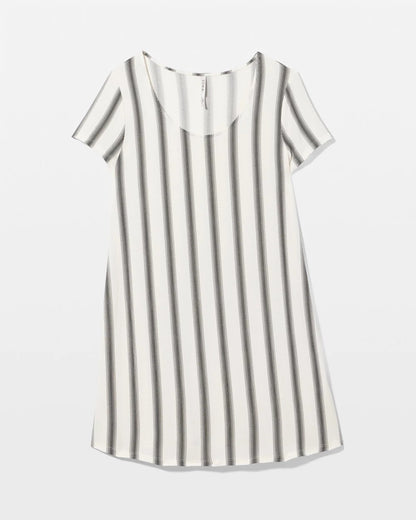 Short Sleeve Scoop Neck Sleepshirt - HAMPTON STRIPE BLACK | Soma Women