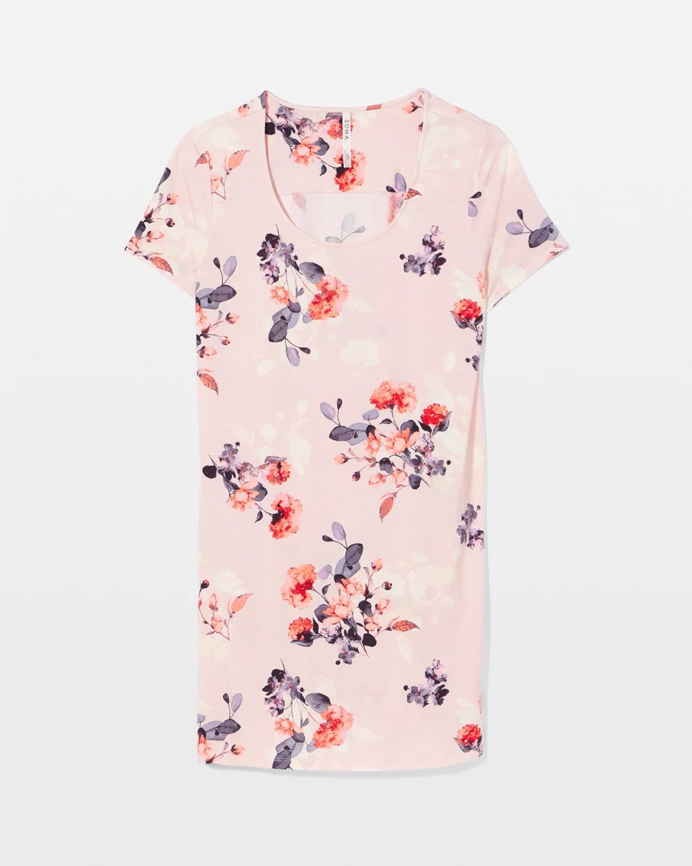 Short Sleeve Scoop Neck Sleepshirt - FLORAL DREAMS PINK BLUSH | Soma Women