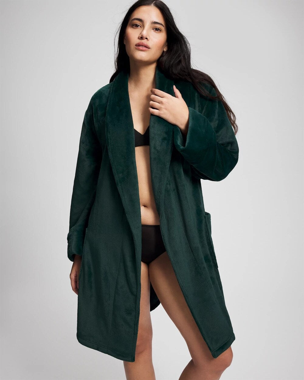 Plush Short Robe - GREEN JOLIE | Soma Women