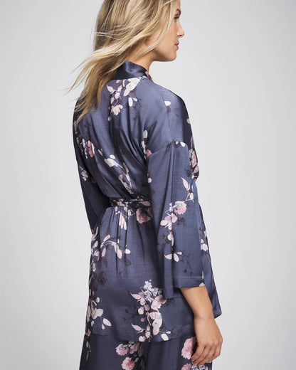 Short Robe - FLORAL DREAMS GRAY | Soma Women