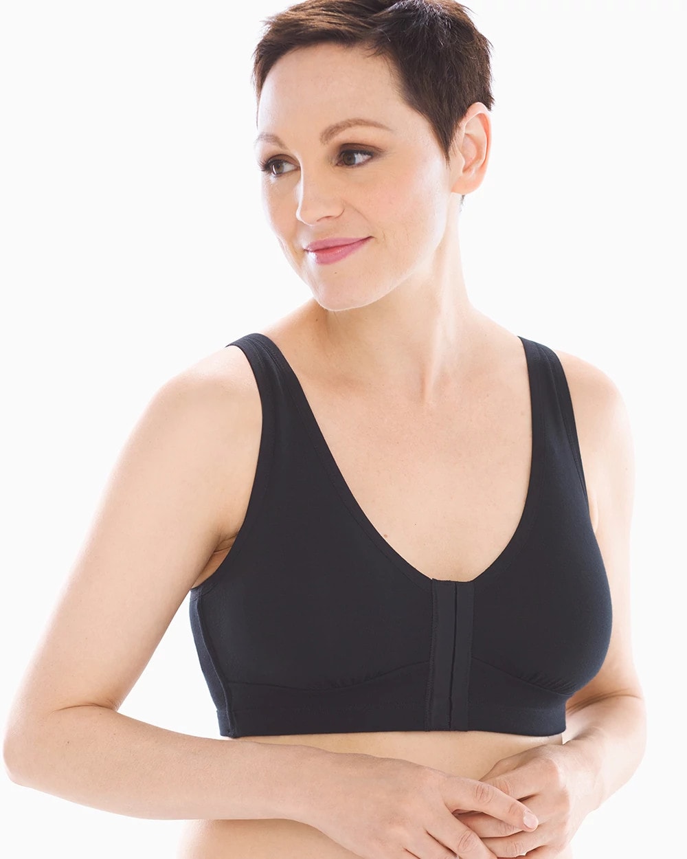 Front-Closure Post-Surgery Bra - BLACK | Soma Women