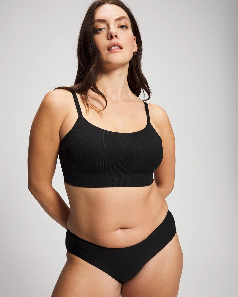 Rib Adjustable Bralette - BLACK | Soma Women