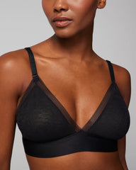 Triangle Bralette with Lace - BLACK | Soma Women