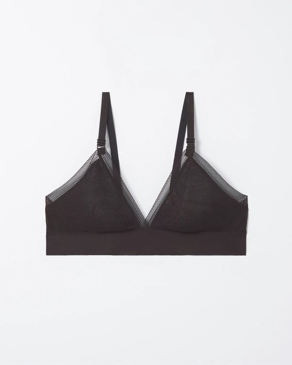 Triangle Bralette with Lace - BLACK | Soma Women