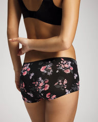 Lace Boyshort Panty - FLORAL DREAMS BLACK MINI | Soma Women
