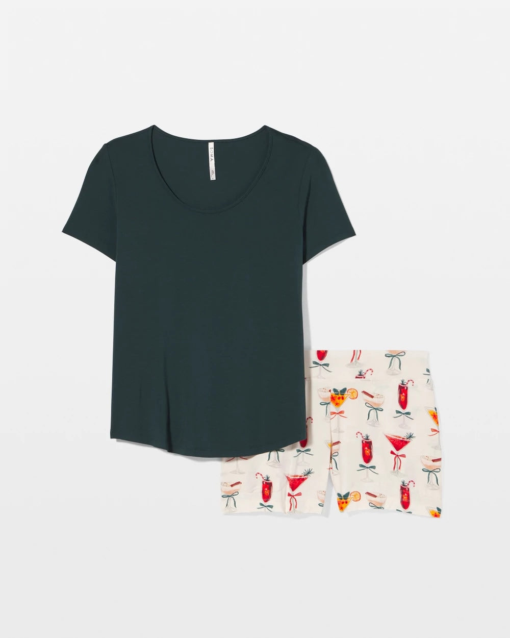 Packaged Short-Sleeve Short Pajama Set - MERRY MIXES CHAMP | Soma Women