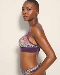 Triangle Mesh Bralette - FLORAL MIRAGE MINI BLUE | Soma Women
