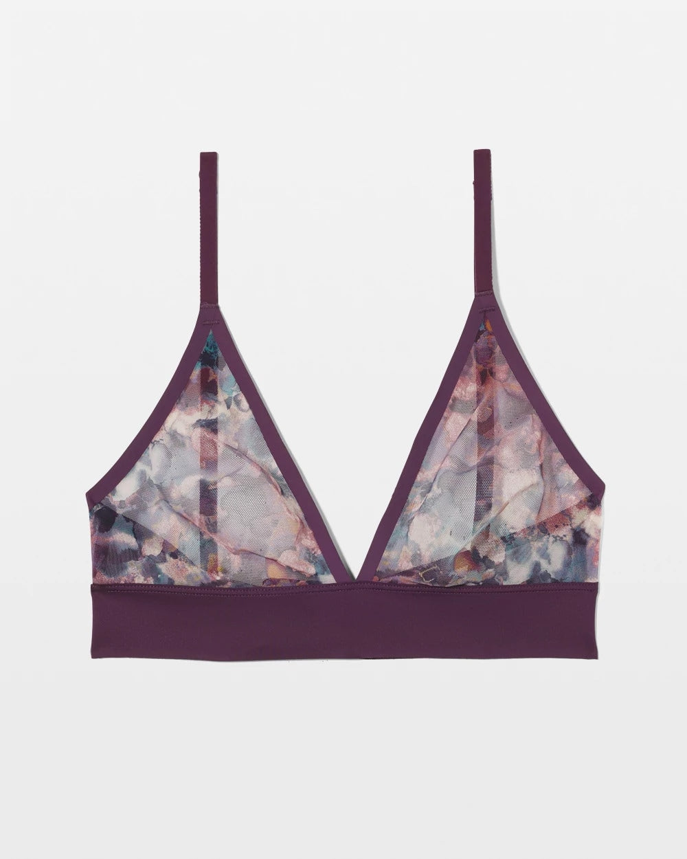 Triangle Mesh Bralette - FLORAL MIRAGE MINI BLUE | Soma Women