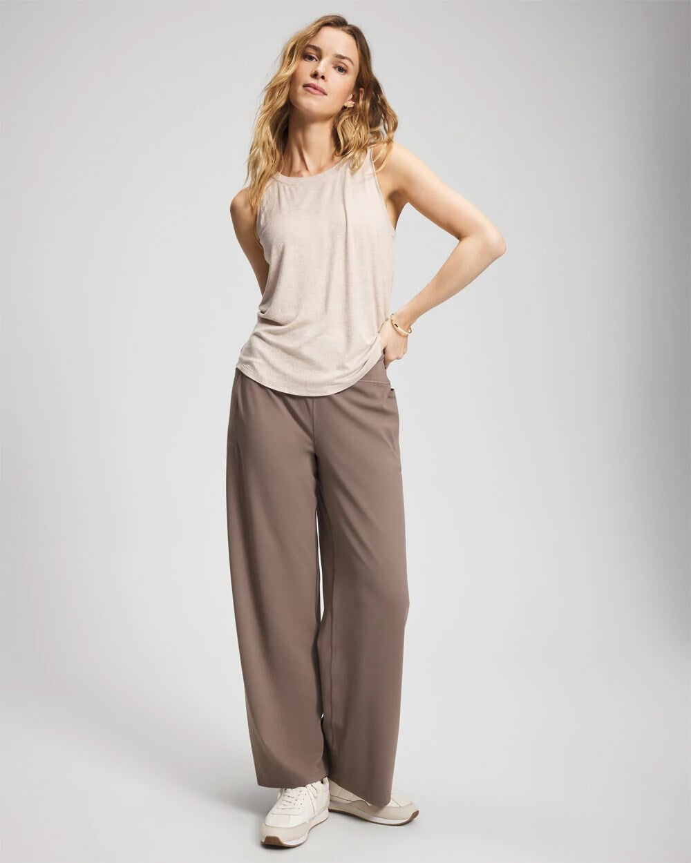 High-Waist Wide-Leg Pants - DARK TAUPE | Soma Women