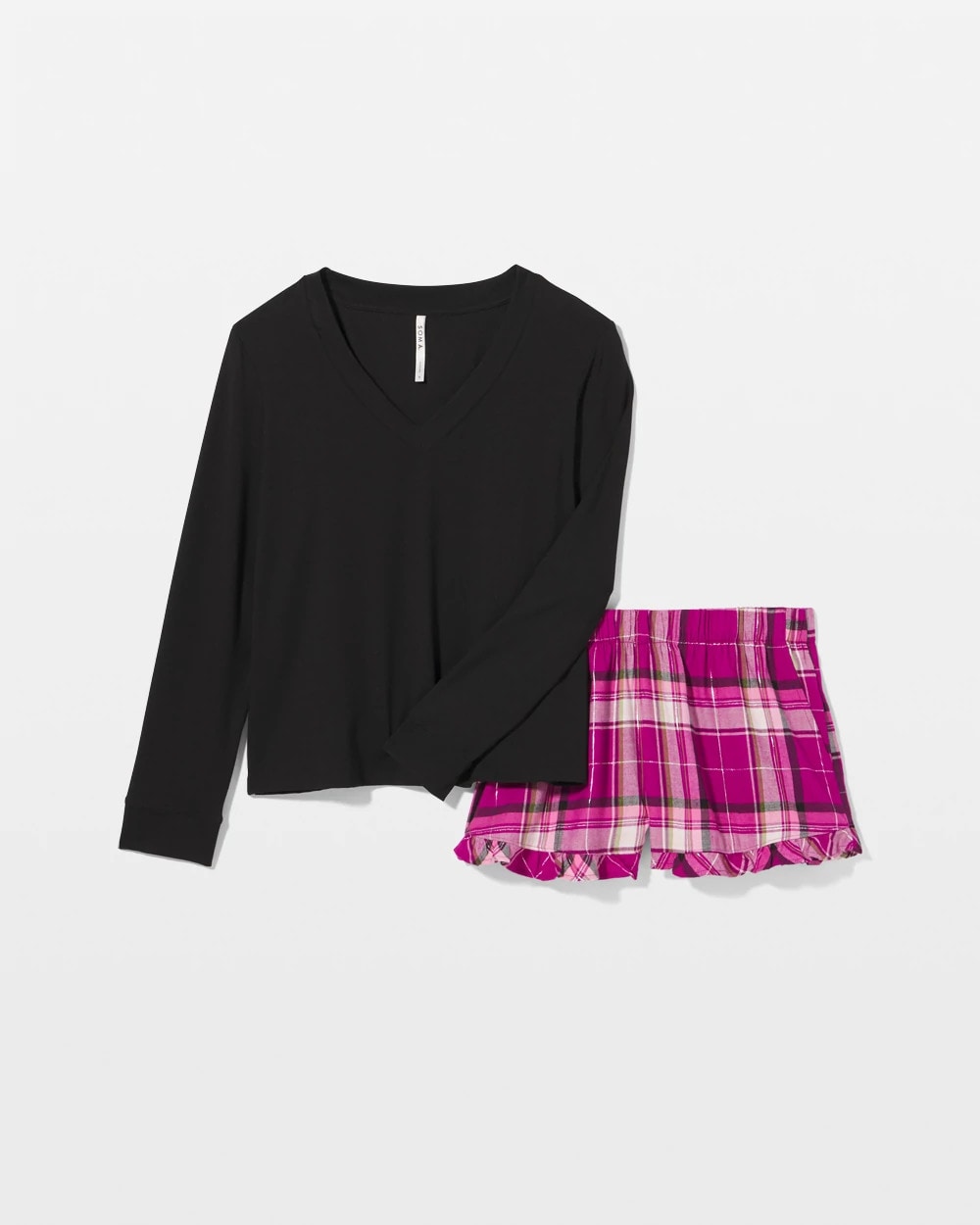Pajama Set - FASHIONABLY PLAID MAGENTA | Soma Women