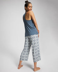 Tank + Crop Pants Pajama Set - HAVEN TILE MINI GREEN | Soma Women