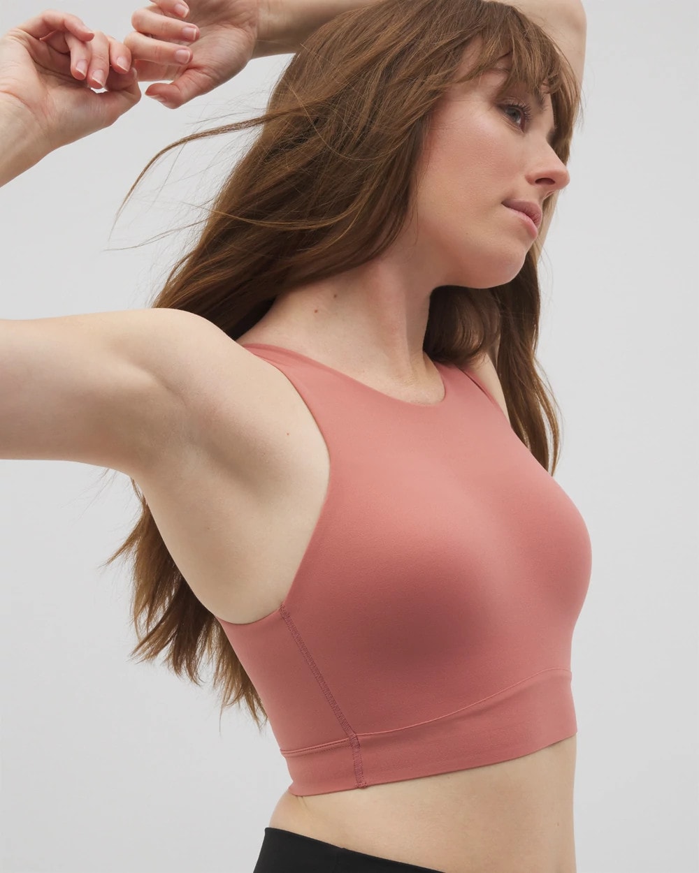 High-Neck Yoga Bra - CLAY ROSE | Soma Women