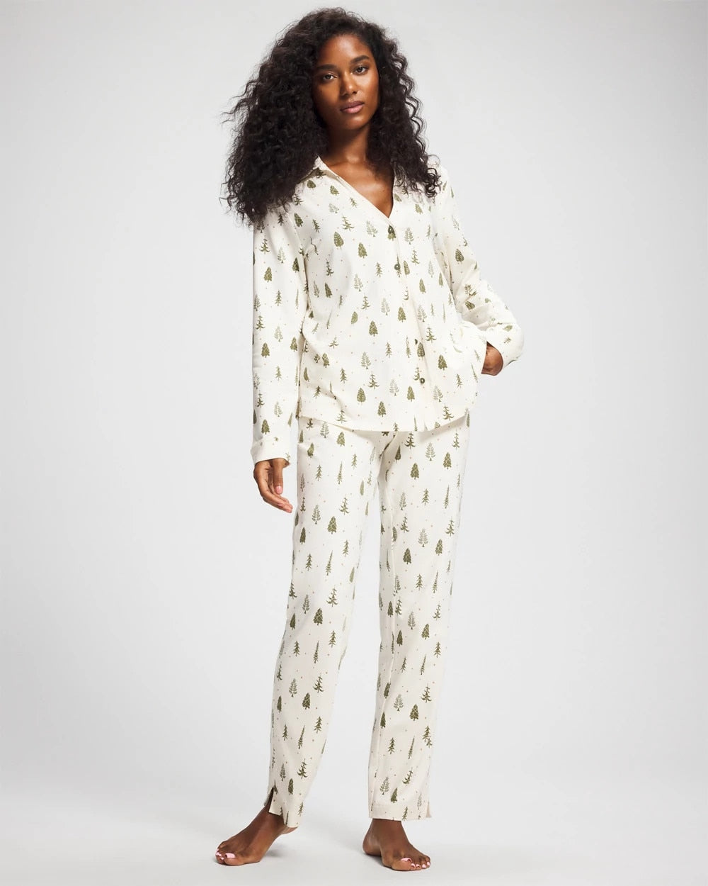 Ankle Pajama Pant - FESTIVE FIRS CHAMP DREAMS | Soma Women