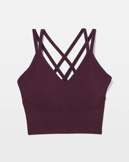 Longline Bra with Strappy Back - PLUM PERFECT | Soma Women