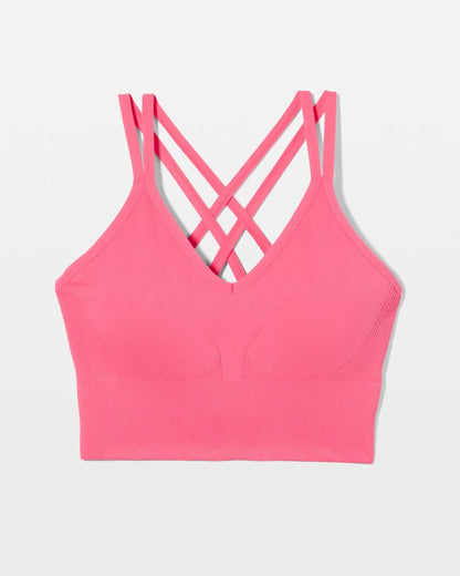 Longline Bra with Strappy Back - CAMELLIA ROSE | Soma Women
