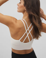 Longline Bra with Strappy Back - COCONUT | Soma Women