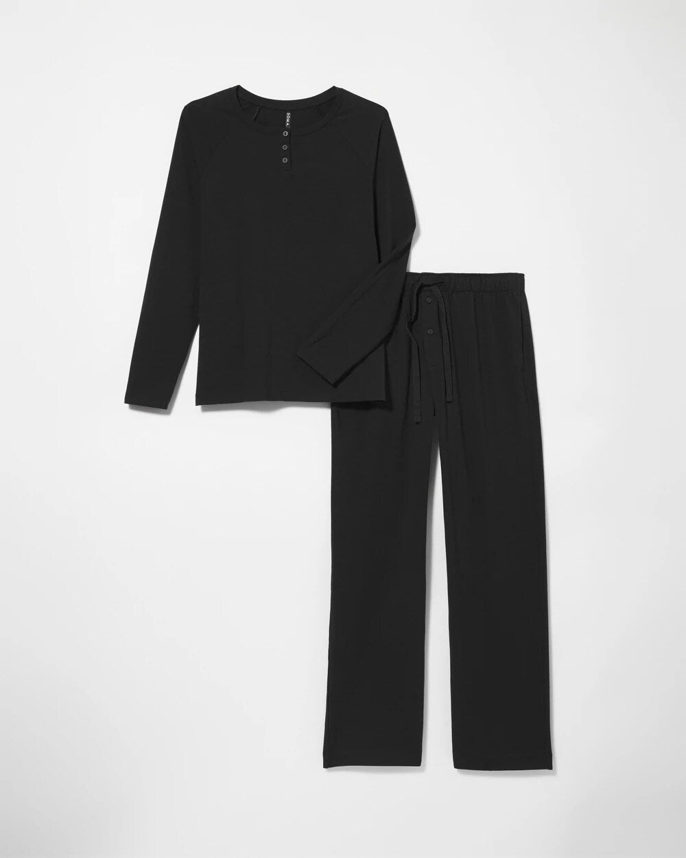 Men's Henley Pajama Top - BLACK | Soma Women