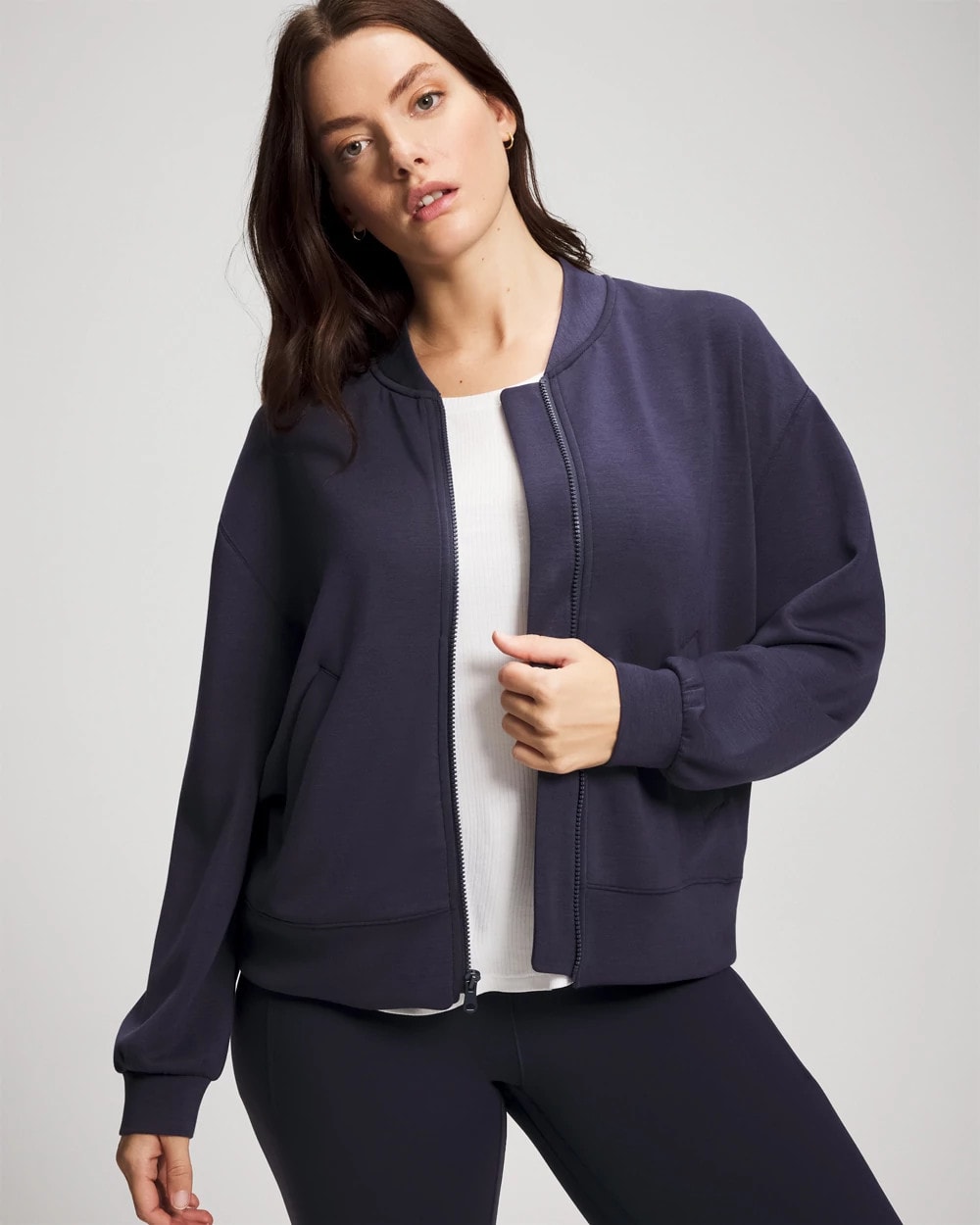 Modern Modal Bomber Jacket - DEEP INDIGO | Soma Women