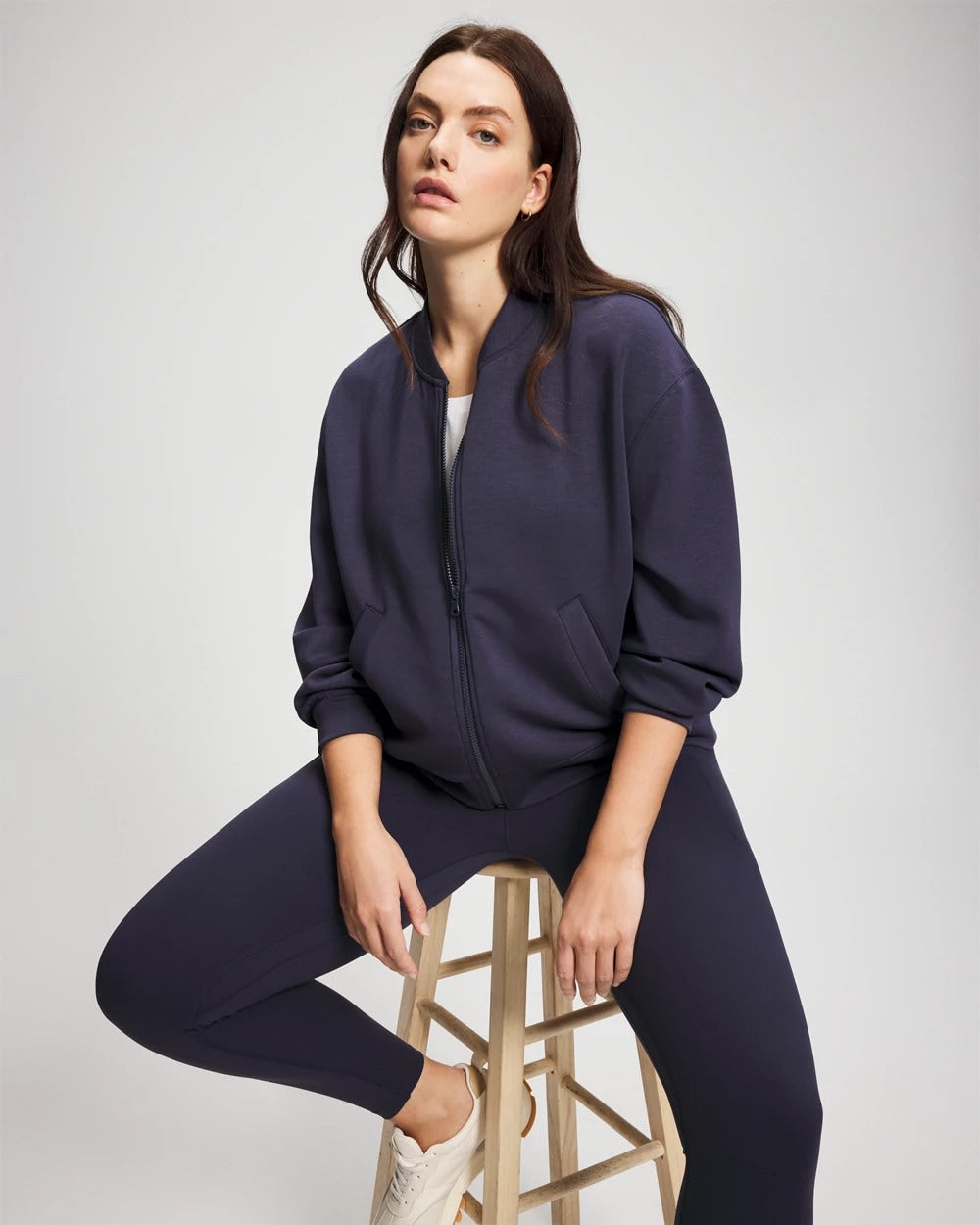 Modern Modal Bomber Jacket - DEEP INDIGO | Soma Women