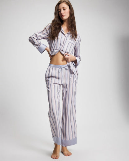 Pajama Pants - RELAX STRIPE BLUE OPAL | Soma Women