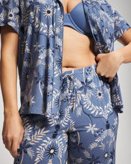 Piped Crop Pajama Pants - BOTANICAL TILE SUNDOWN | Soma Women
