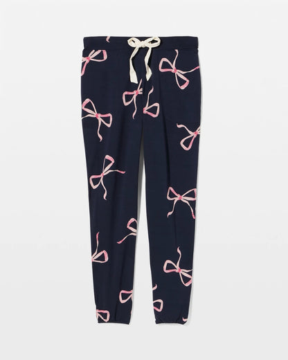 Banded Ankle Pajama Pant - BELOVED BOWS GRAND NAVY | Soma Women