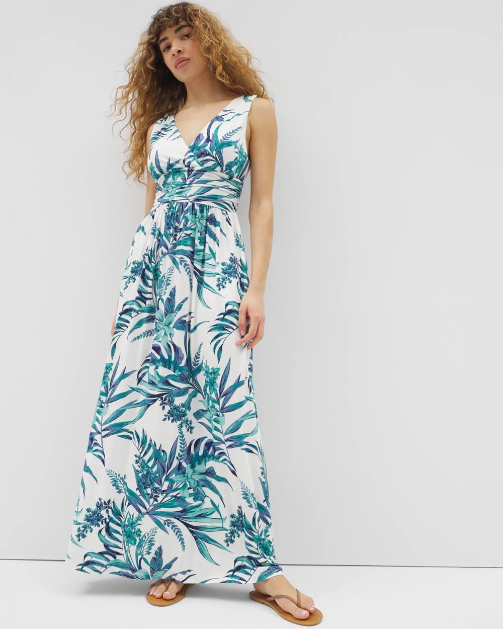 Goddess Maxi Bra Dress - PALM PERFECT G COCONUT | Soma Women