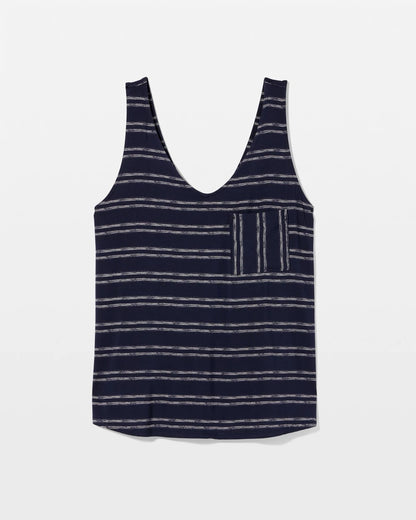 V-Neck Pajama Tank - BOHO STRIPE NAVY | Soma Women
