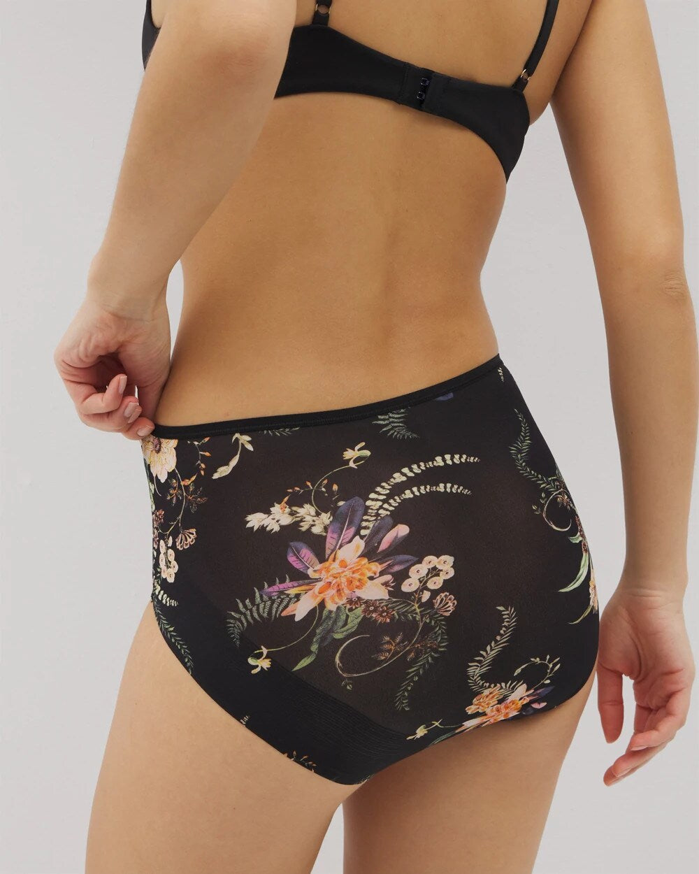 Modern Brief Panty - PARADISE PLUMES D M BLACK | Soma Women
