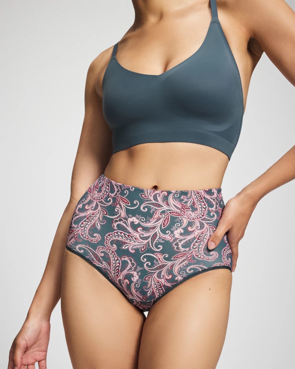 High-Waist Brief Panty - IMPERIAL PAISLEY M PET | Soma Women