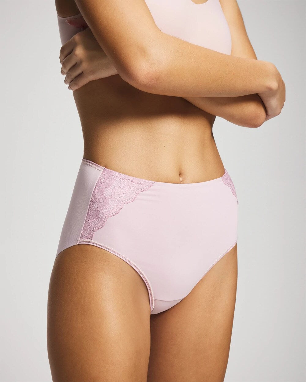 Tummy Modern Brief Panty with Lace - AMETHYST BLUSH | Soma Women