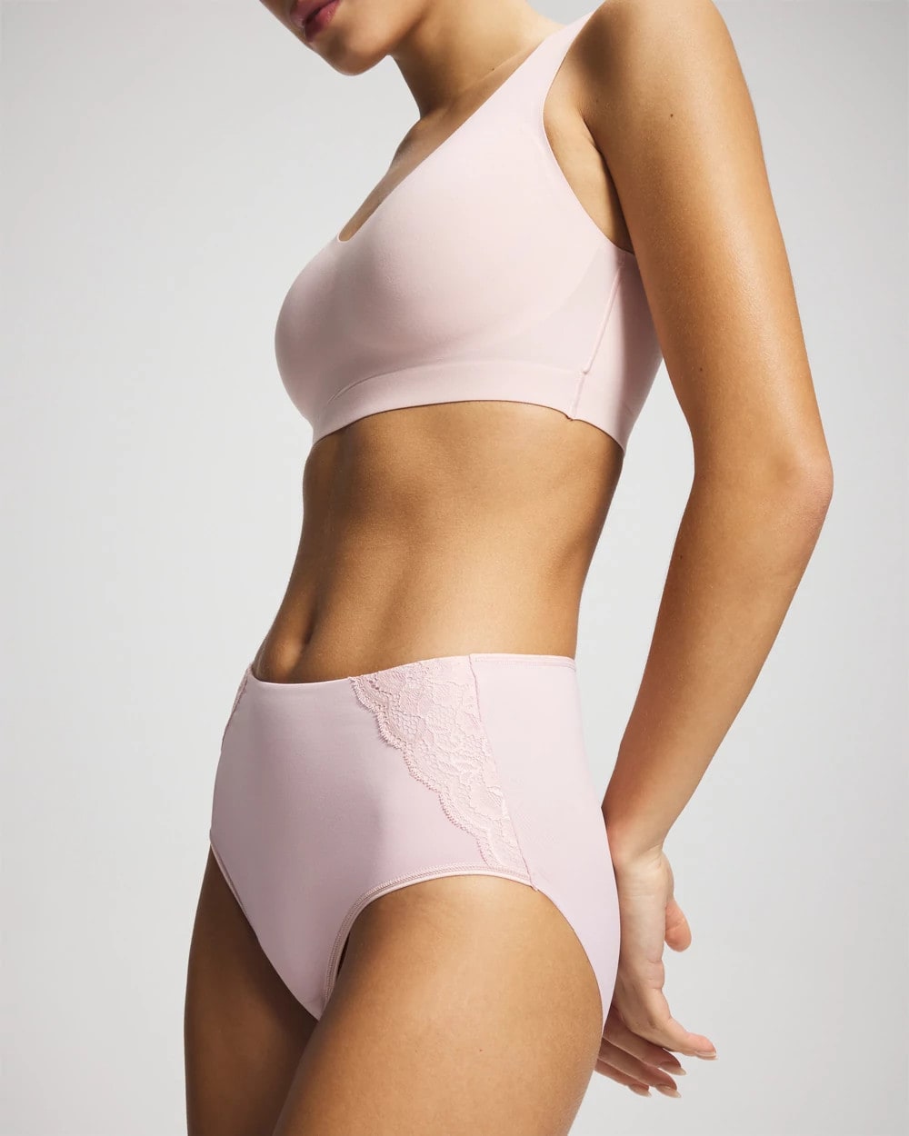 Tummy Modern Brief Panty with Lace - PRETTY PINK | Soma Women