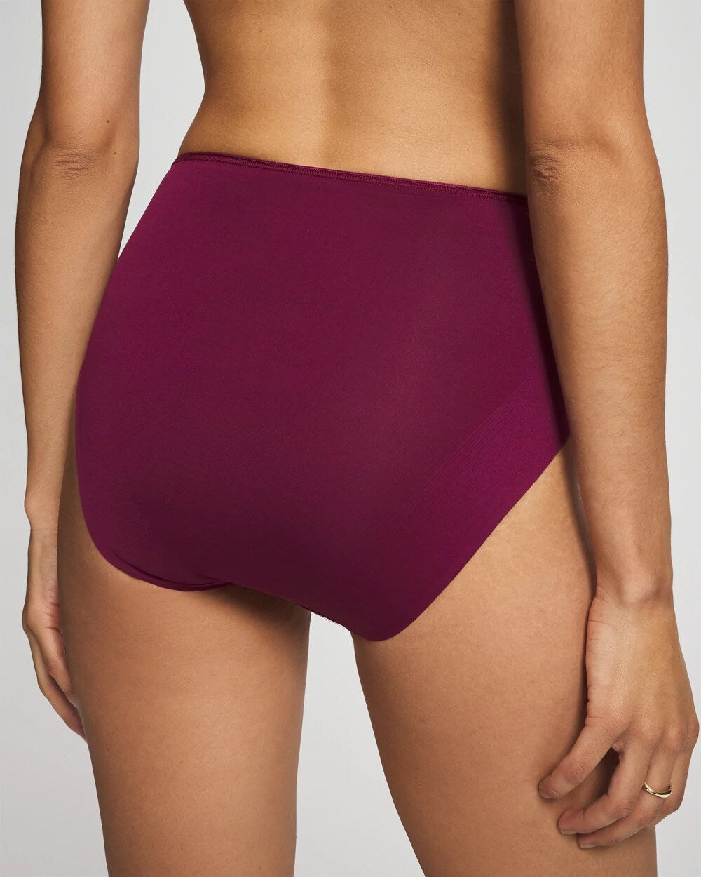 Tummy Modern Brief Panty with Lace - POMEGRANATE WINE | Soma Women