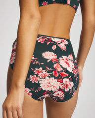 Tummy Modern Brief Panty with Lace - COTTAGE FLORAL MINI GREEN | Soma Women