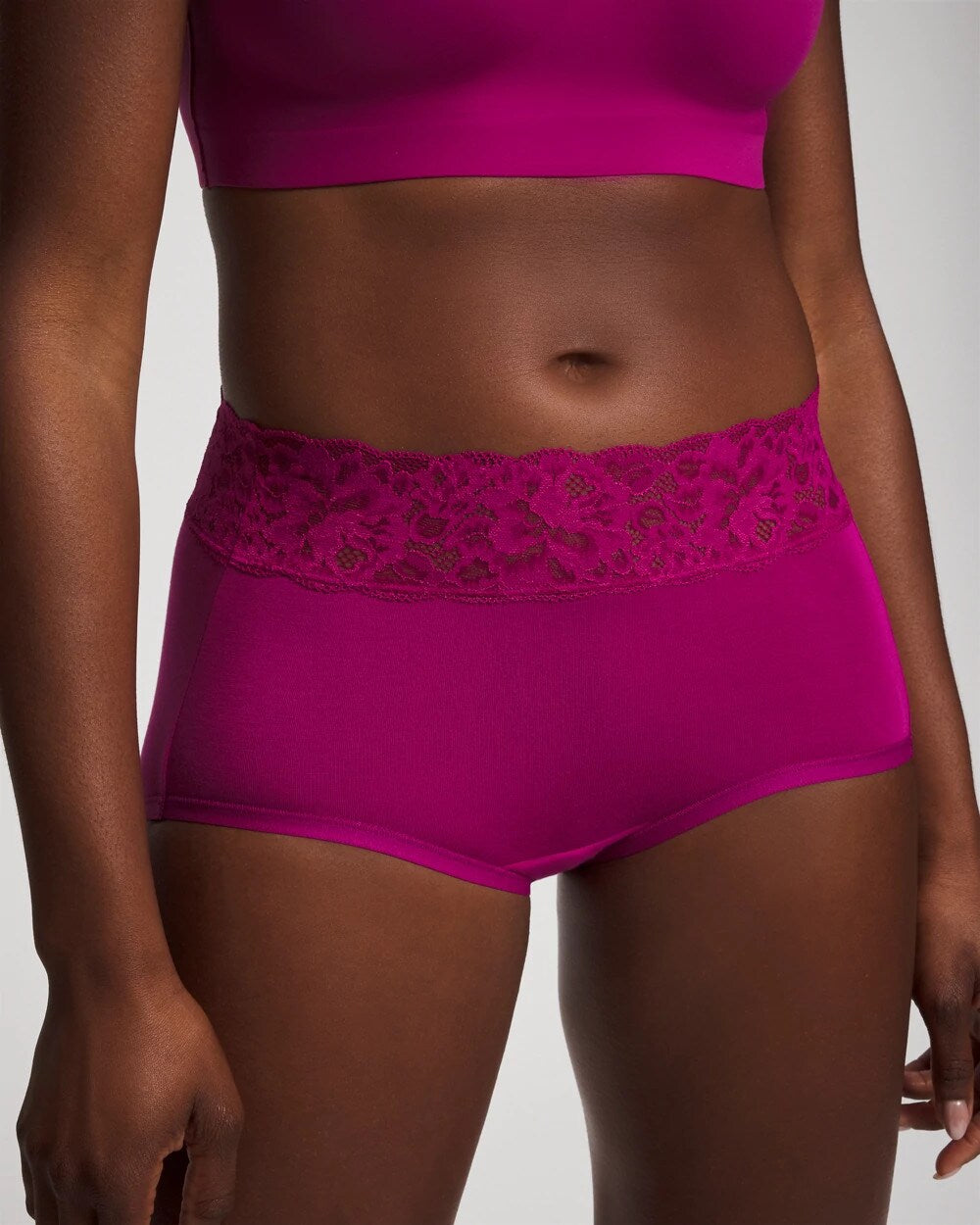 Brief Panty with Super Soft Signature Lace - MAGENTA ORCHID | Soma Women