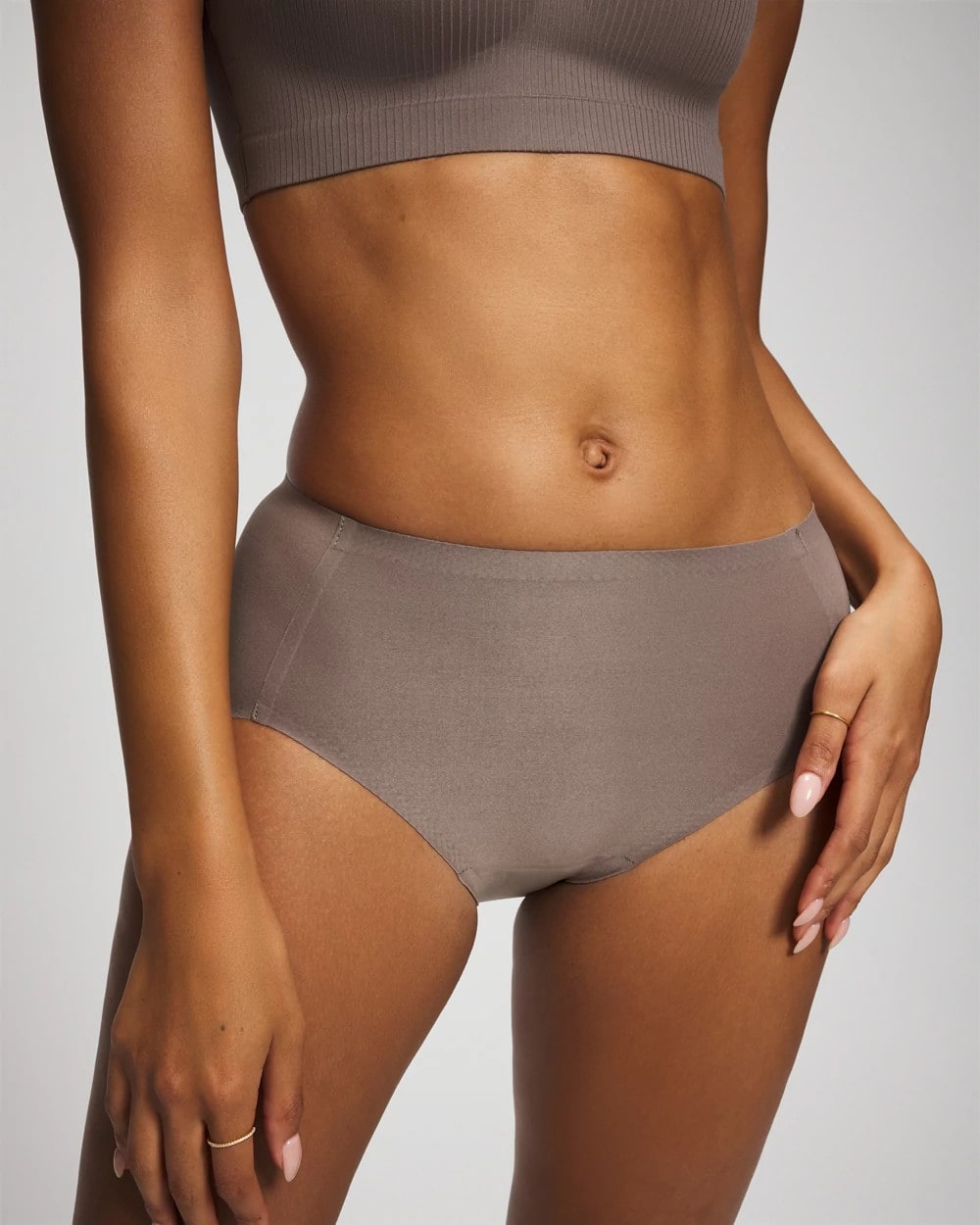 Enbliss Soft Stretch Modern Brief Panty - DARK TAUPE | Soma Women