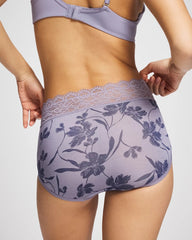 Brief Panty with Enchanting Lace - REFLECTION BLOOMS M LAV | Soma Women